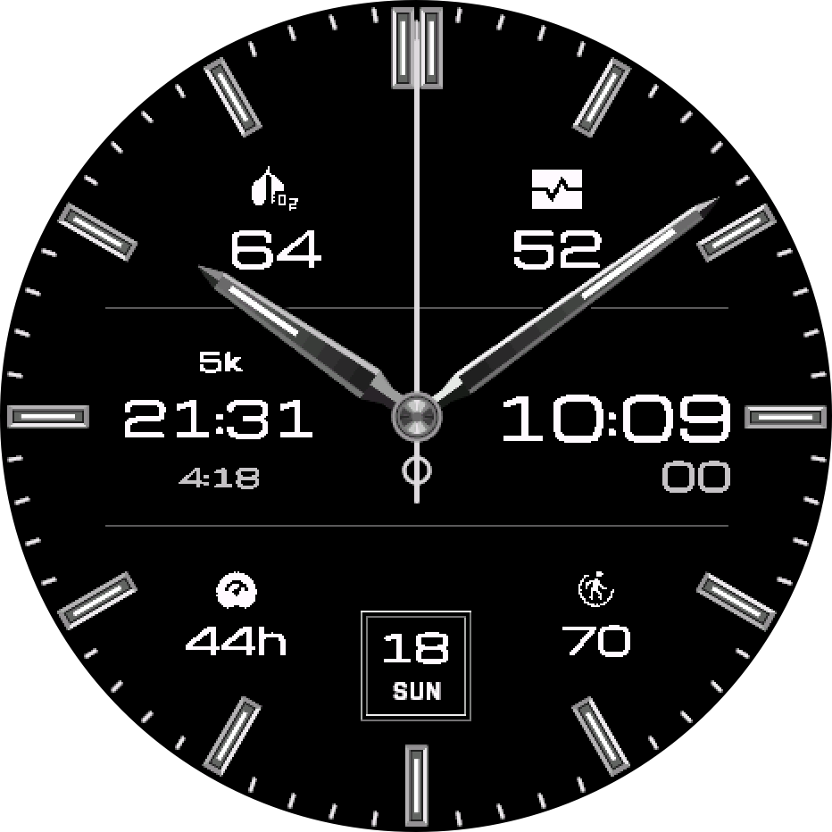 Losena with VO2 max, resting heart rate, 5K race time, recovery time and Body Battery